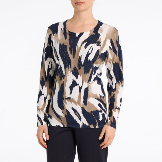 Crewneck art to wear sweater with hotfix details