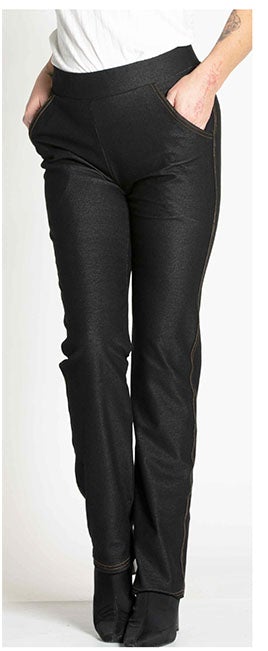 Missy stretch denim knit pant