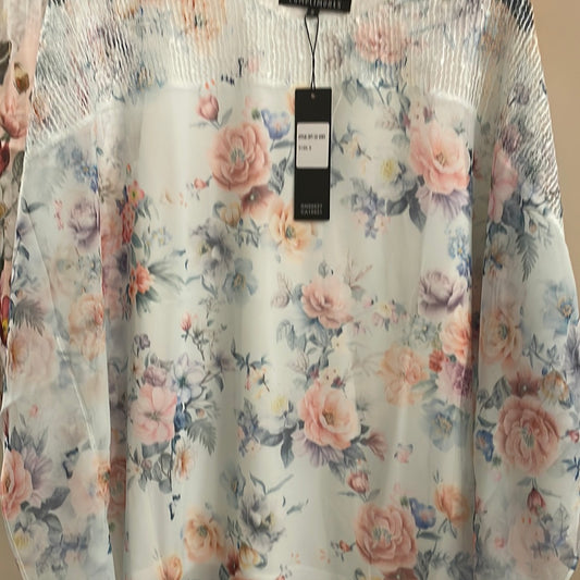 London chiffon overlay printed top