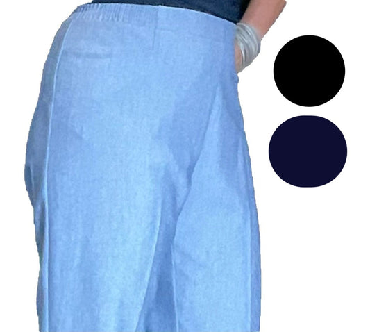 Yearly basic flat front pull on pant-Petite