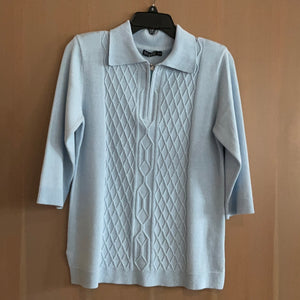 Ella polo top in 3/4 sleeve