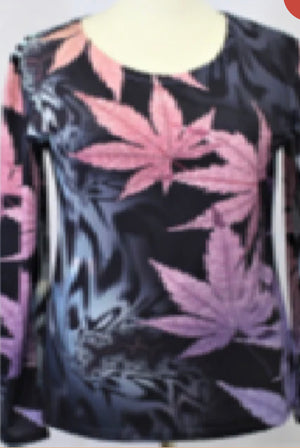 Lara leaf print pullover